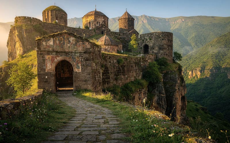 Akhtala: medieval frescoes & fortress