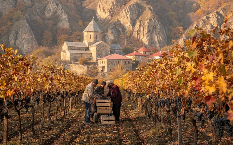 Armenia in autumn: vendanges and golden Tavush