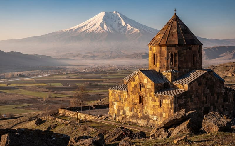 Khor Virap monastery: views of Mount Ararat