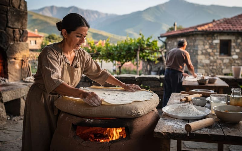 Lavash baking: the UNESCO bread experience