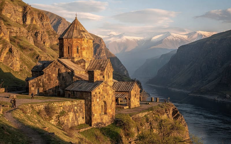 Saghmosavank: the psalm-monastery above the canyon